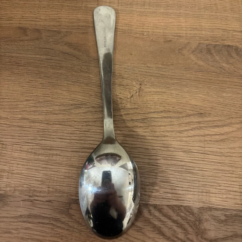 Cambridge Felicity Stainless Frosted Serving Set Fork Spoon And‎ Pierced Spoon